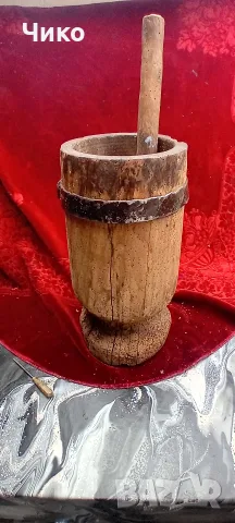 голяма дървена чутура , снимка 2 - Антикварни и старинни предмети - 55850680