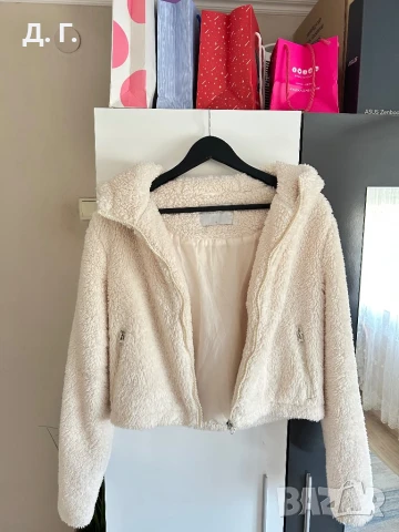 Пухено яке бежово, снимка 1