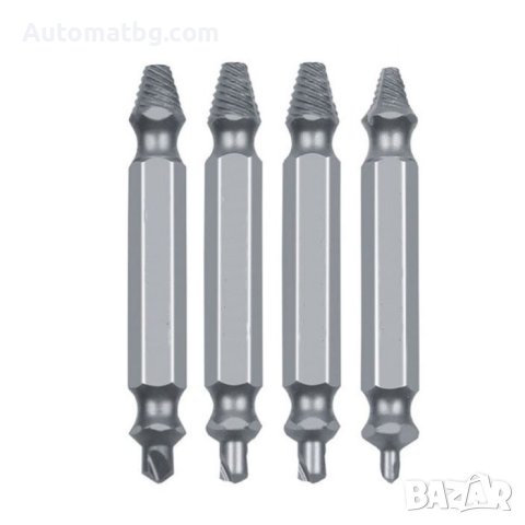 Комплект екстрактори Automat, За развиване на болт, 4бр, Сив