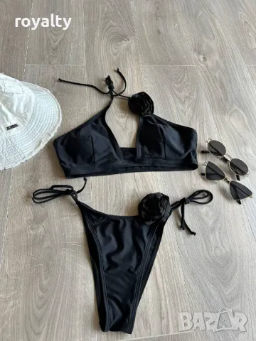 Черен дамски бански на части 