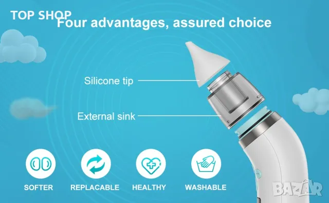 Бебешки назален аспиратор Uwelliky Baby Nasal Aspirator, снимка 5 - Бебефони - 48473279