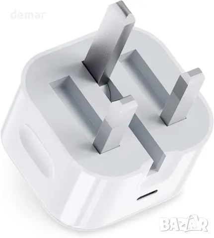 Бързо зареждащ адаптер за iPhone 15/15 Plus/15 Pro/15 Pro Max, без включен кабел