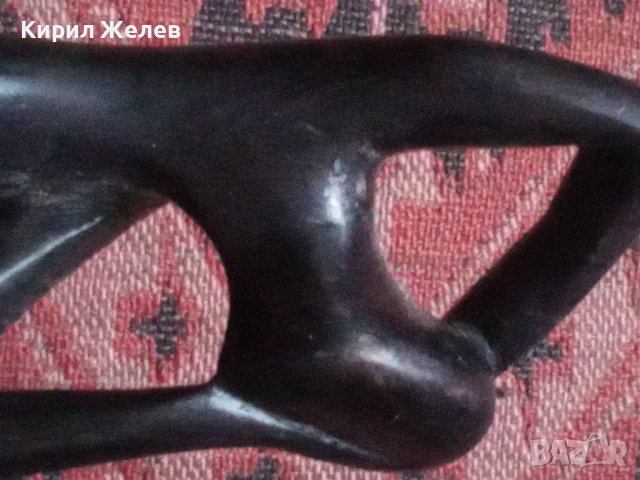 Фигурка стара дървена АБАНОС статуетка ръчна АРТ изработка Скулптура 34212, снимка 17 - Статуетки - 38944939