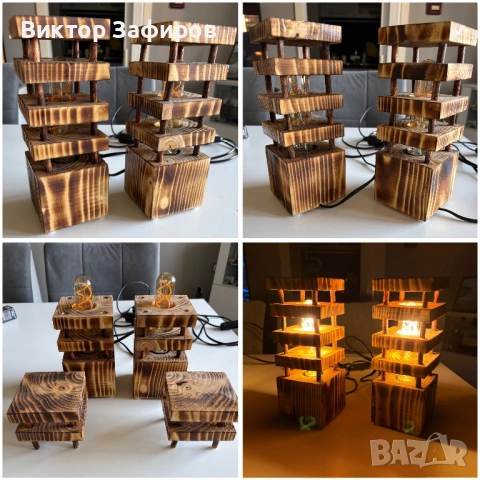 Настолни/нощни лампи ръчна изработка, снимка 4 - Настолни лампи - 53186123