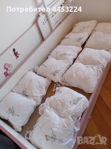 Бебешки-детски балдахин, обиколници,матрак алое вера и чаршафчета, снимка 8 - Спално бельо и завивки - 51487335