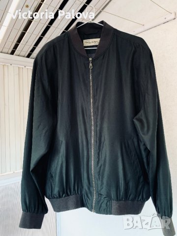 Модерно яке  бомбър коприна,тъмнозелен, снимка 2 - Якета - 40314980