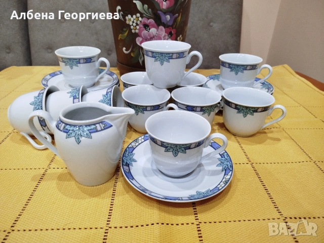 Баварски комплект за дълго кафе  SCHIRNODING BAVARIA ☕☕☘️☕☕☕, снимка 17 - Сервизи - 53070000