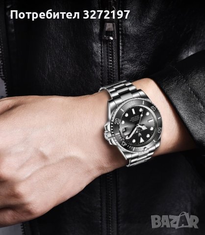 2022 LIGE автоматичен часовник за гмуркане 100 ATM, снимка 13 - Мъжки - 41211685