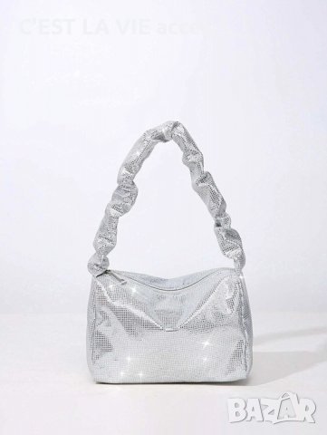 Sequin Decor Hobo Bag, снимка 1 - Чанти - 39664803