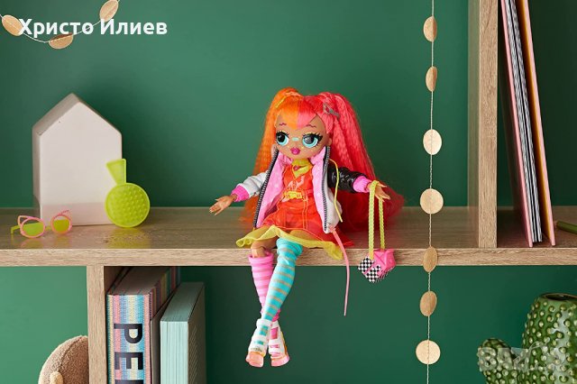 Колекционерска кукла LOL Surprise OMG Fierce - NEONLICIOUS с аксесоари 29см, снимка 5 - Кукли - 40122491