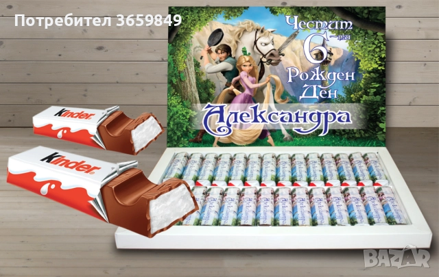 Персонализирана кутия бонбони КИНДЕР за рожден ден или имен ден , снимка 3 - Декорация - 52725191