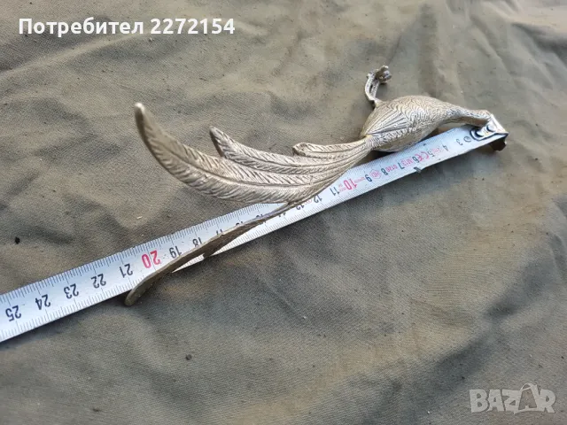 Посребрена пластика статуетка, снимка 3 - Антикварни и старинни предмети - 49875182