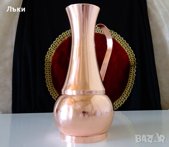 Медна кана за вино,чиста червена мед 1.5 л. , снимка 4 - Антикварни и старинни предмети - 53817120