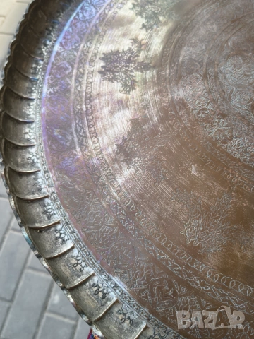 Уникален поднос синия, снимка 3 - Антикварни и старинни предмети - 53837467