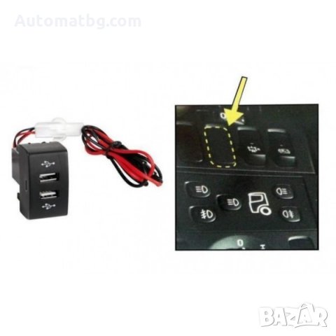USB зарядно Automat, За два телефона, За MAN, 12V, 24V
