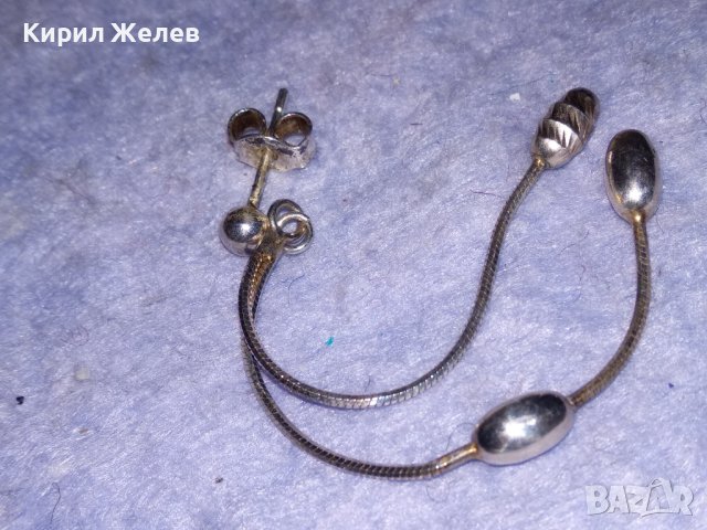 ЕФИРНА НЕЖНА СРЕБЪРНА МОДНА ОБЕЦА СРЕБРО 925 ДИЗАЙНЕРСКИ АРТ МОДЕЛ 38279, снимка 10 - Обеци - 40938986