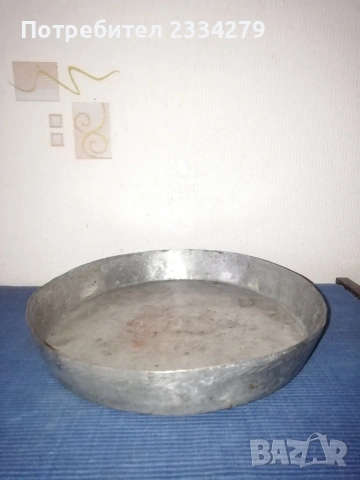 Бакърчета менци и тава, стари ръчно изработени изковани и калайдисани. , снимка 7 - Антикварни и старинни предмети - 52930081