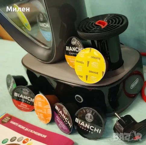 Кафемашина с гаранция 1 година Delonghi NESCAFÉ® система Dolce Gusto Infinissima Black/Gray, снимка 9 - Кафемашини - 55736458