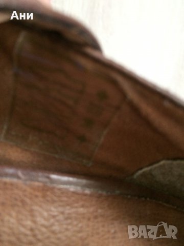 Страхотни кафяви обувки с каишка,естественна кожа №38, снимка 5 - Дамски обувки на ток - 34694268