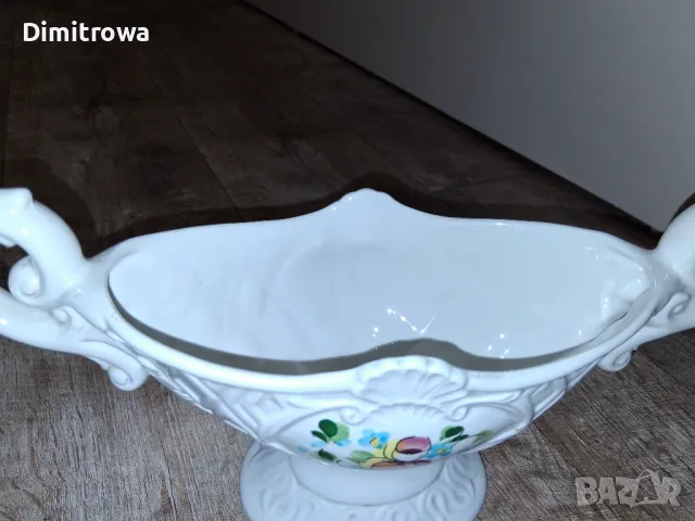 Vecchia Bassano декоративна купа/бонбониера/фруктиера/цветарник, снимка 10 - Антикварни и старинни предмети - 48857202