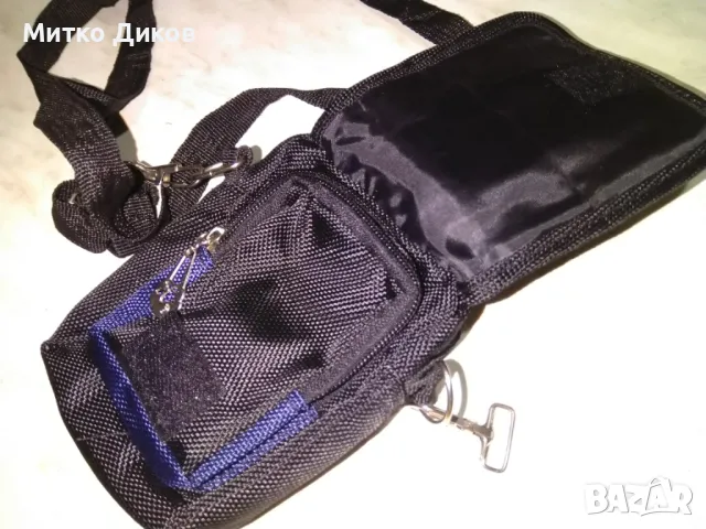 Чанта за кръста и през рамо маркова на Спорт нова  от промазан плат 140х105мм, снимка 5 - Чанти - 49589482