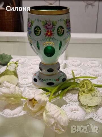 Ваза Bohemia , снимка 4 - Антикварни и старинни предмети - 52718675