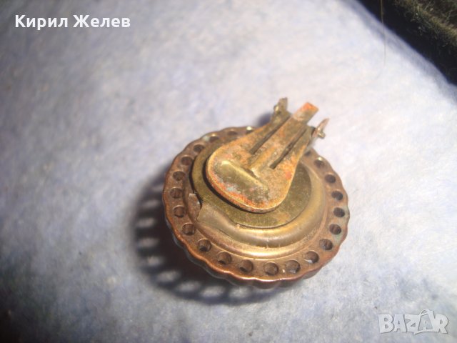 СТАРА РЕТРО АРТ ДЕКО СКЪПОЦЕННА БРОШКА НАКИТ БИЖУ ОБЕЦА КЛИПС БРОНЗ 23775, снимка 5 - Антикварни и старинни предмети - 35997670
