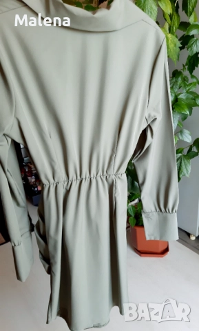 Рокля в зелено , снимка 2 - Рокли - 51984767