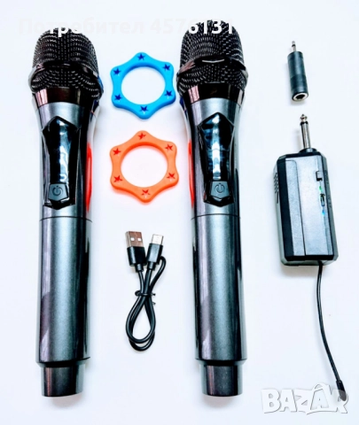 Безжични микрофони с LED дисплей 32-v, снимка 6 - Микрофони - 51496260