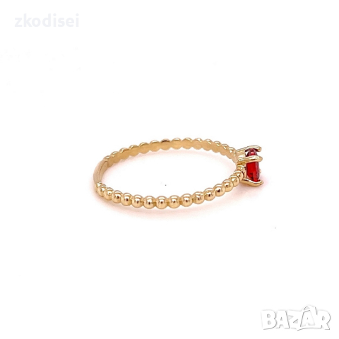 Златен дамски пръстен 1,18гр. размер:56 14кр. проба:585 модел:22004-5, снимка 2 - Пръстени - 44763408