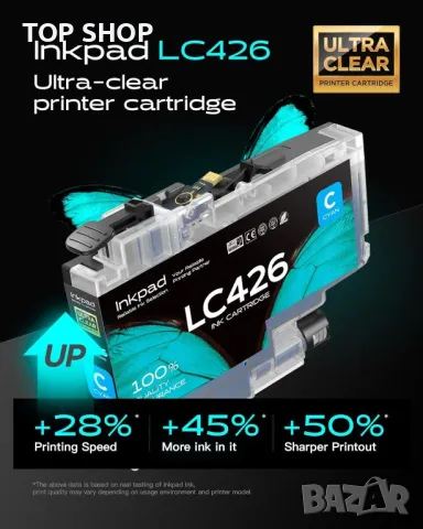 iNKPAD LC426 LC-426 касети с мастило, съвместими за Brother LC-426XL (4 касети), снимка 2 - Консумативи за принтери - 49957216