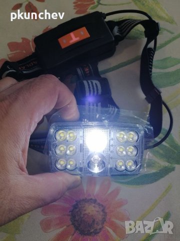 LED фенер, челник с 14 LED и акумулаторни батерии, снимка 3 - Къмпинг осветление - 41567833