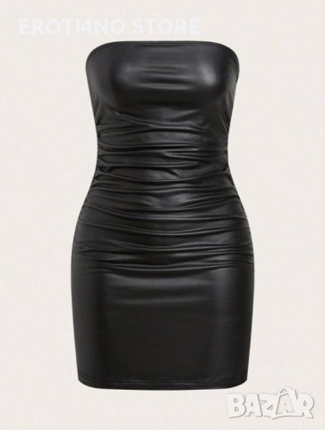 Кожена къса рокля пола