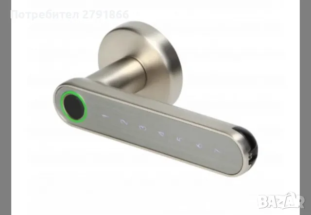 Комбинирана дръжка за врата със сензорна клавиатура смарт функция BT, четец на пръстови отпечатъци, снимка 3 - Входни врати - 48127286