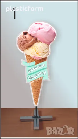 Рекламни табели Крем сладолед, домашен сладолед, сладолед различни вкусове, бабъл гофрета,, снимка 2 - Рекламни табели - 49851557