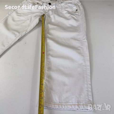 Дамски памучни дънки G-Star Raw 3301 къси с прави крачоли размер 29, снимка 6 - Дънки - 53726351