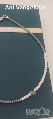 Колие-чокър с естествени перли, снимка 8 - Колиета, медальони, синджири - 50962073