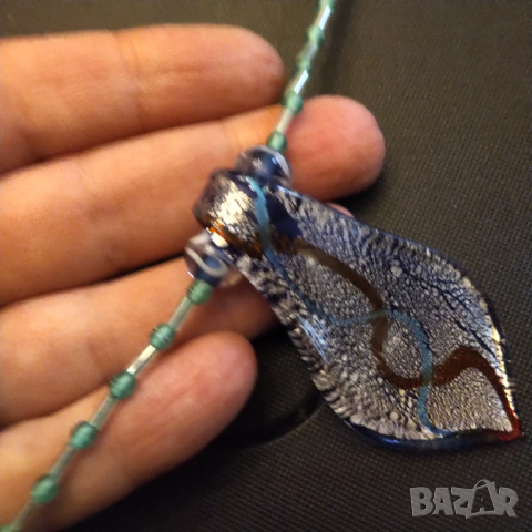 Намалено Мурано страхотно колие в стил арт нуво, снимка 5 - Колиета, медальони, синджири - 36499851