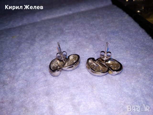 РАЗКОШНИ СРЕБЪРНИ СКЪПОЦЕННИ ФЕШЪН АРТ ОБЕЦИ СРЕБРО 925 с БЯЛА ПОЗЛАТА и ЦИРКОНИ 34420, снимка 7 - Обеци - 39665867
