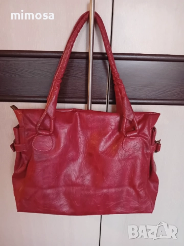 Кожена дамска чанта, снимка 2 - Чанти - 51619479