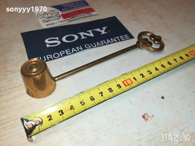 ГАСАЧ ЗА СВЕЩИ-МЕД МЕСИНГ 1007231939, снимка 6 - Антикварни и старинни предмети - 41509859