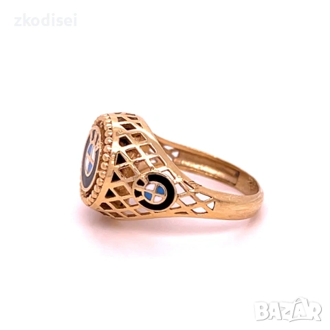 Златен детски пръстен 4,11гр. размер:47 14кр. проба:585 модел:16950-1, снимка 2 - Пръстени - 53347993