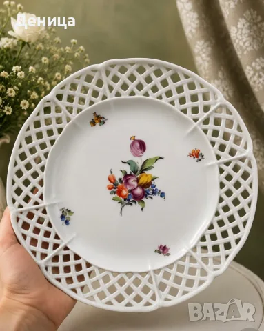 Ажурна чиния/плато, снимка 2 - Антикварни и старинни предмети - 56090003
