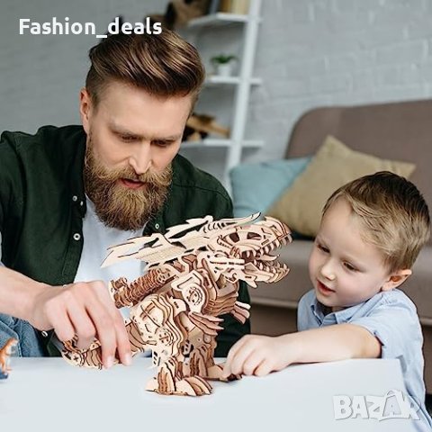 Нов 3D пъзел /Динозавър 366 дървени парчета/Подарък Деца Момче 14+, снимка 4 - Образователни игри - 41663841