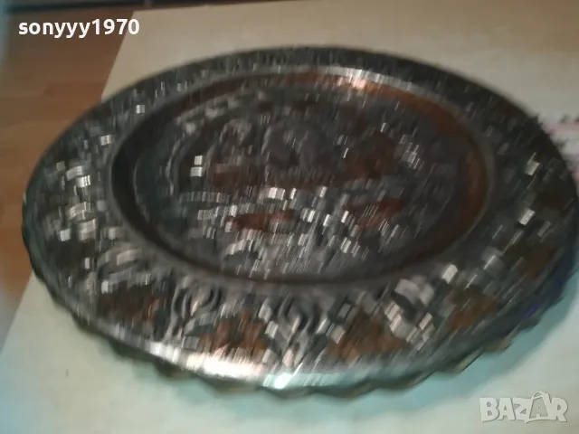 КРАСИВА РЕЛЕФНА ЧИНИЯ С ДВОЙНО ДЪНО 2910241805, снимка 10 - Антикварни и старинни предмети - 47765025