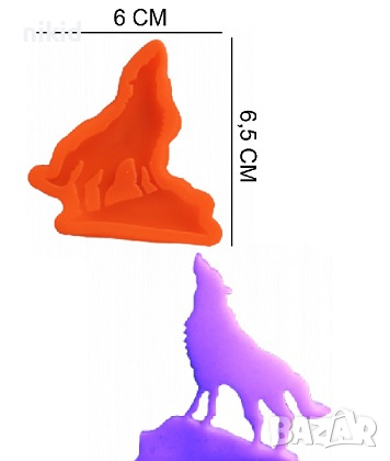 Вълк на Скала силиконов молд форма фондан шоколад гипс декор, снимка 3 - Форми - 44697148