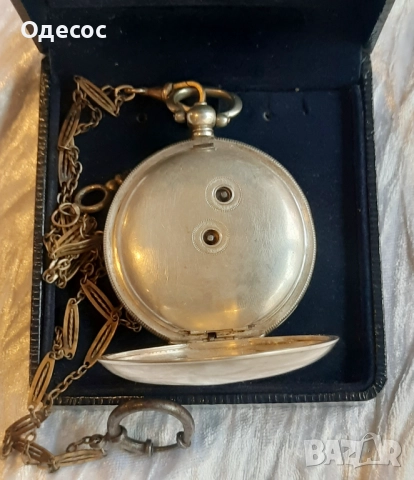 Старинен Османски сребърен джобен часовник с кюстек и ключ, снимка 7 - Антикварни и старинни предмети - 51570560