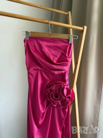 дълга рокля с 3Д роза , снимка 2 - Рокли - 51599697