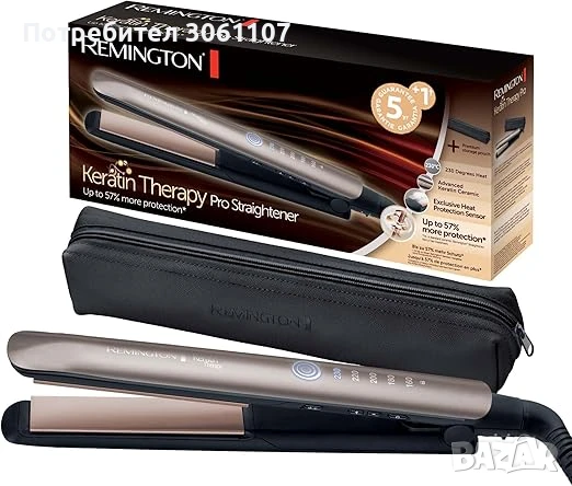 Преса за коса Remington S8593 Keratin Therapy Pro, снимка 2 - Други - 50651254
