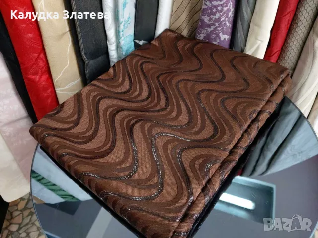 Плътни завеси к-т, готови ушити с кукички , снимка 1